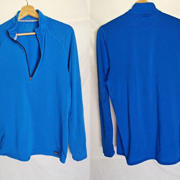 Patagonia Tops - Patagonia Capilene Base Layer Pullover Blue Quarter Zip Thermal Long Sleeve M
